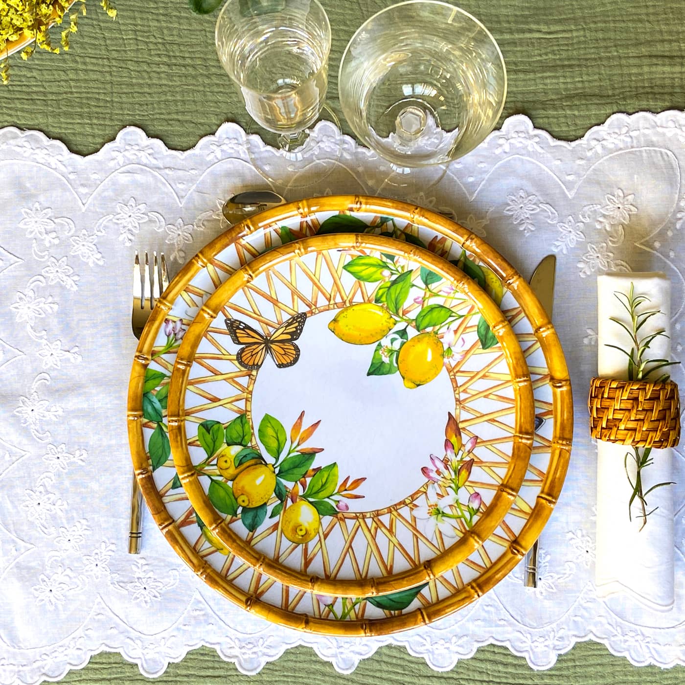 Assiette à Dessert 23 cm, Capri, Les Jardins de la Comtesse