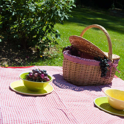 Nappe Pique-Nique 280 x 140 cm, Vichy Rouge, Les Jardins de la Comtesse