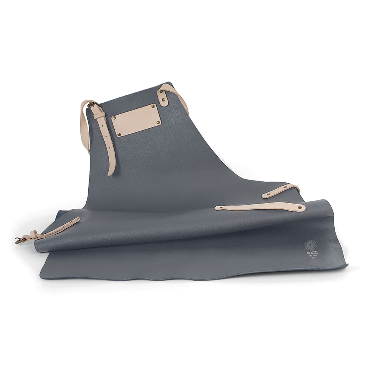 Tablier en cuir gris, Pozzi