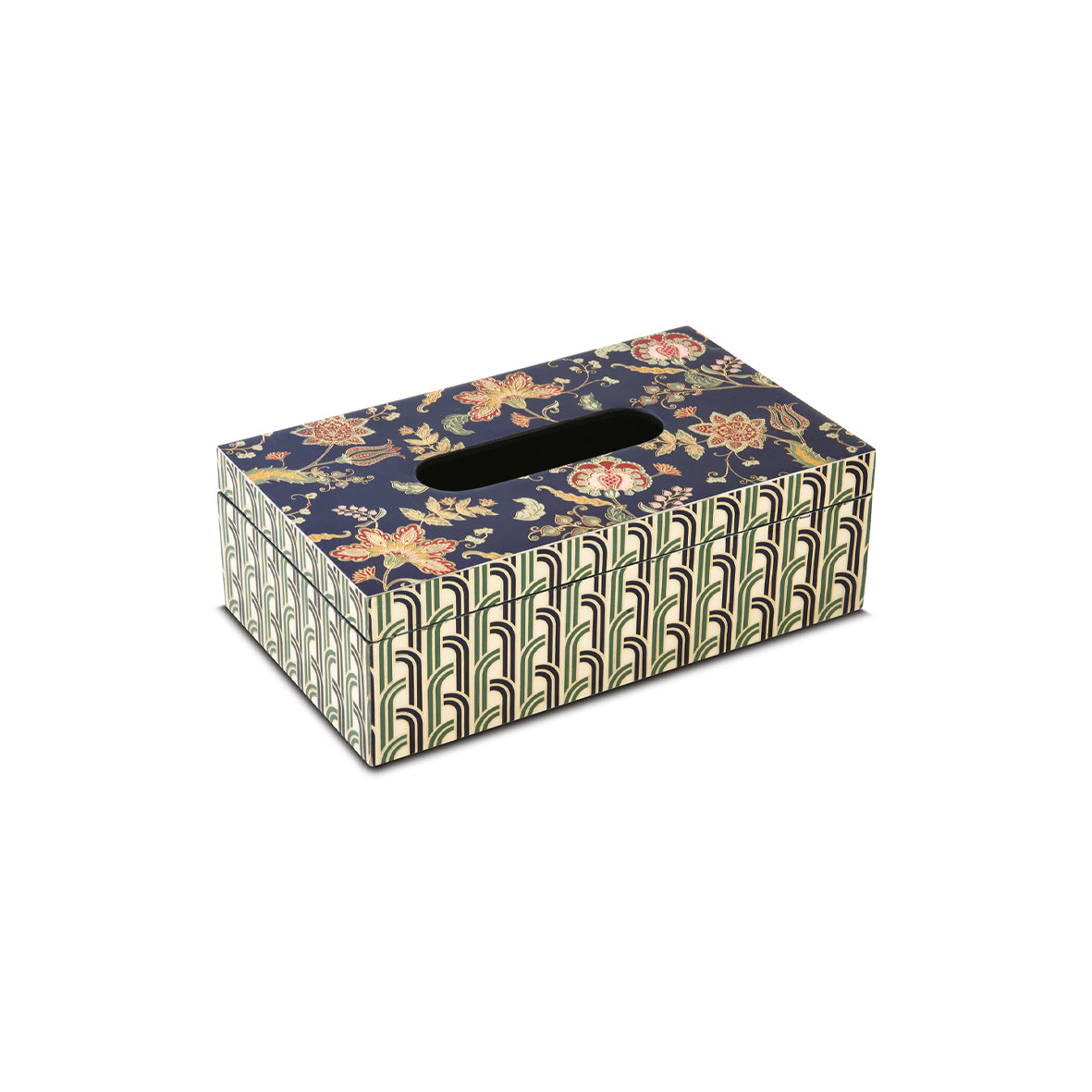 Boîte à mouchoirs en MDF 24 x 14 x 8 cm, coloris bleu cachemire, Pozzi