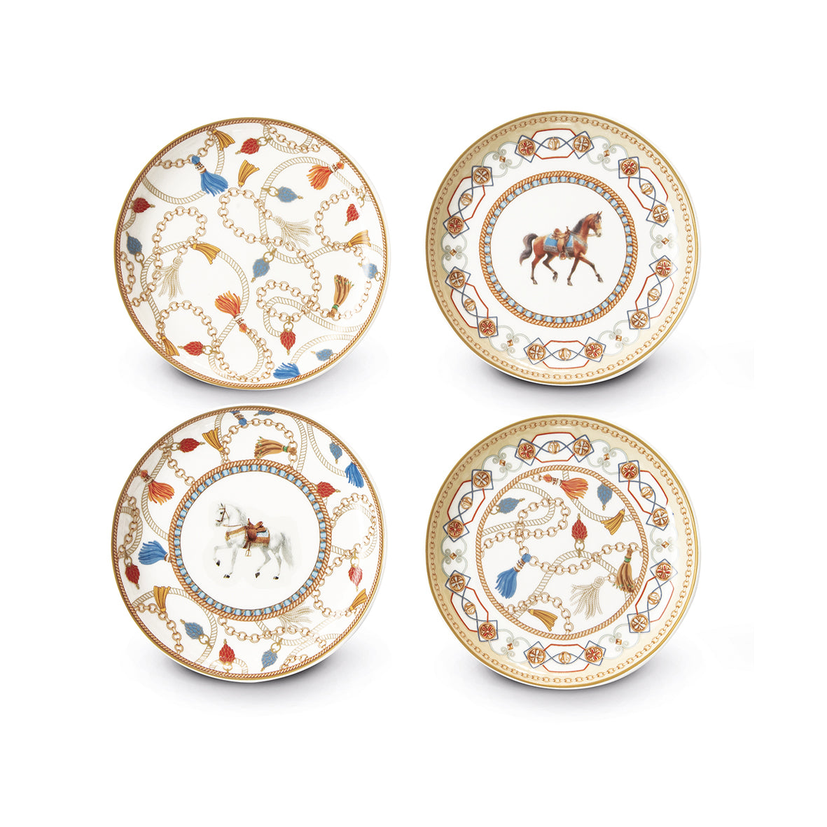 Assiettes Ø 10 cm set de 4 CHEVAL, Pozzi