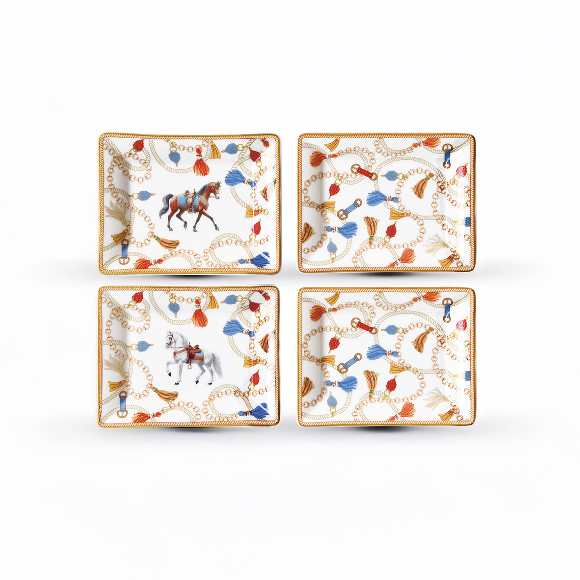 Vide-Poche 9,5 × 7,5 cm set de 4 CHEVAL, Pozzi