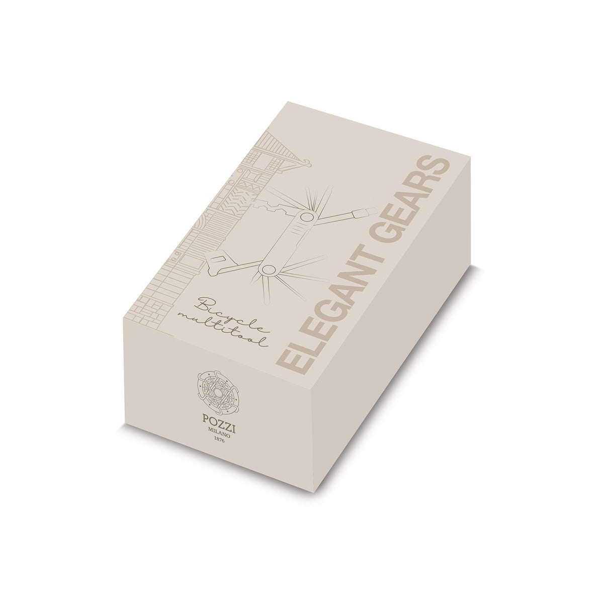 Outils de vélo dans une boîte cadeau noire, Pozzi