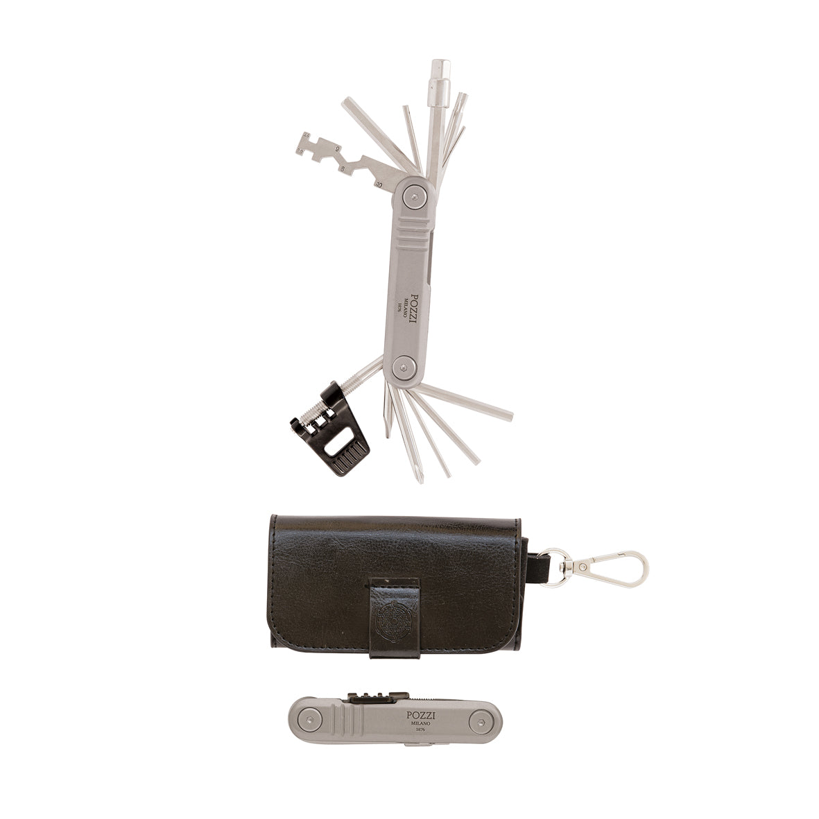 Outils de vélo dans une boîte cadeau noire, Pozzi