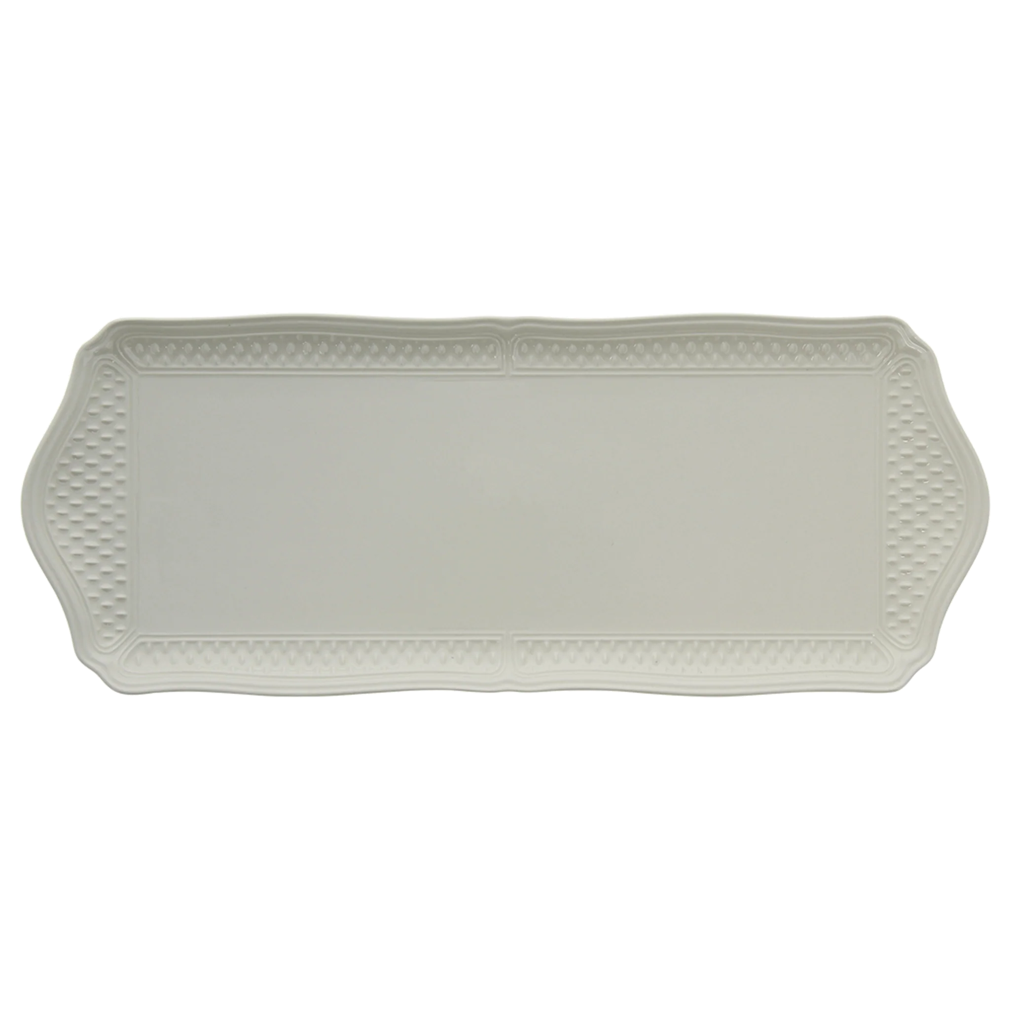 Plat à cake 38cm, Pont aux Choux Blanc, Gien