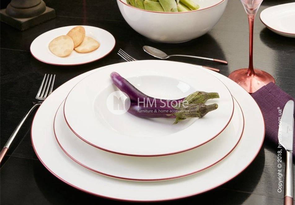 Lot 2Assiettes Plate 2 Assiettes dessert, Anmut Rosewood