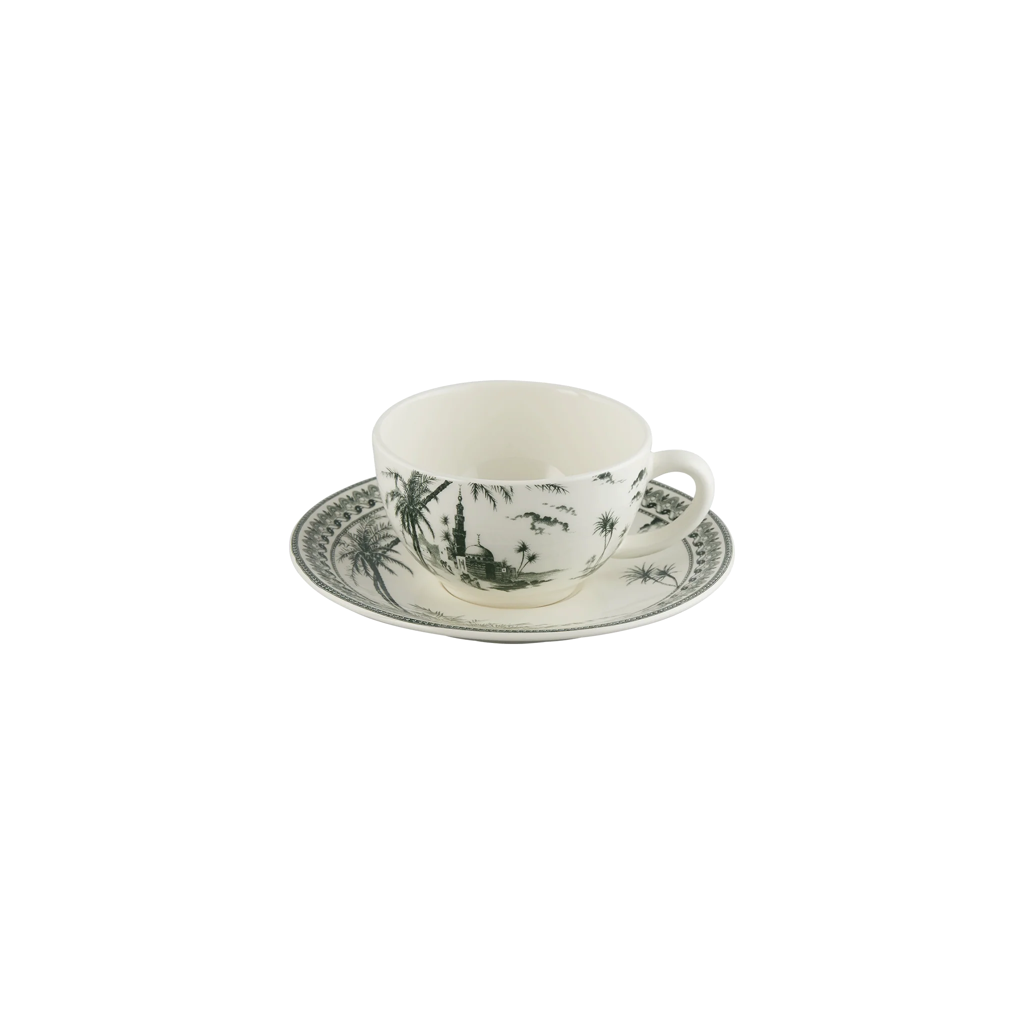 Tasse et soucoupe à thé 0,16l, Les Dépareillés Vert, Gien