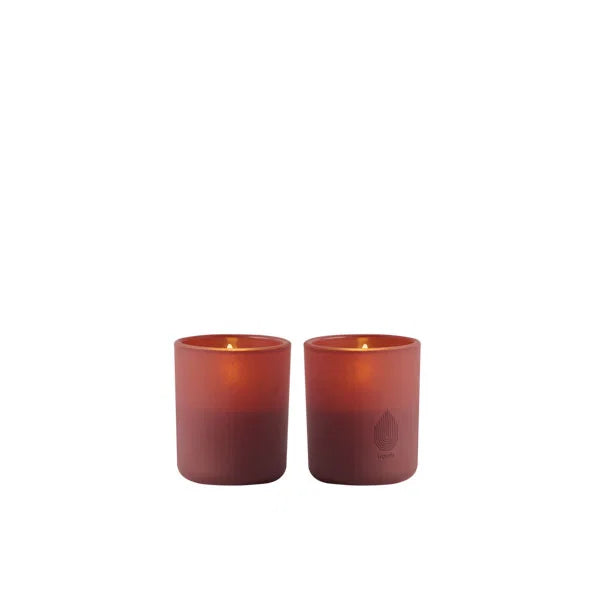 Bougies en verre set de 2 Rouge, Uyuni