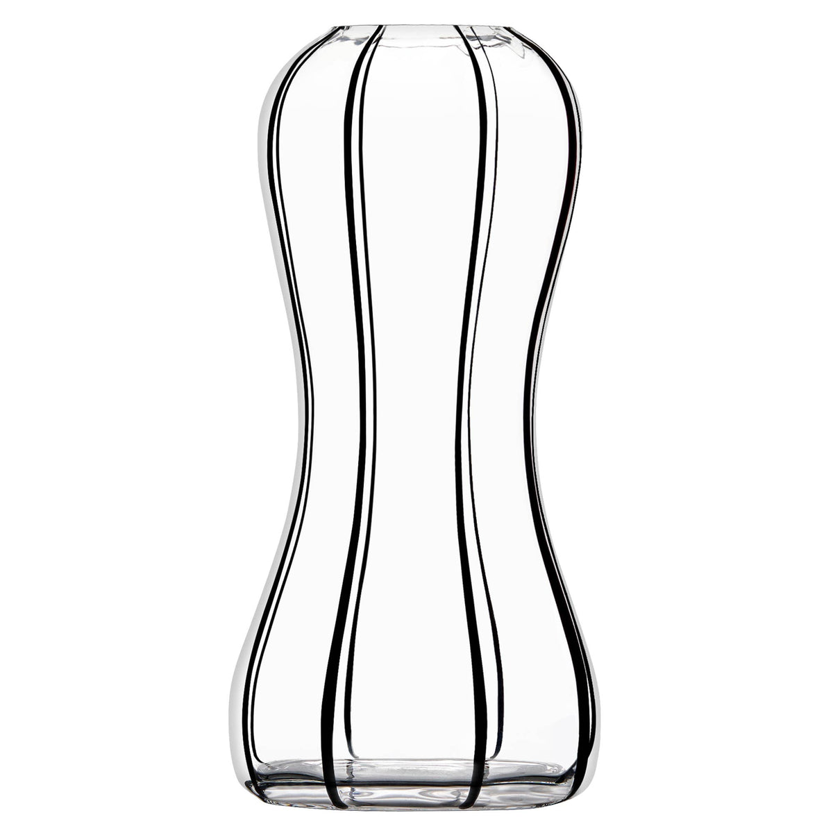 Vase Linea en verre noir, DRH