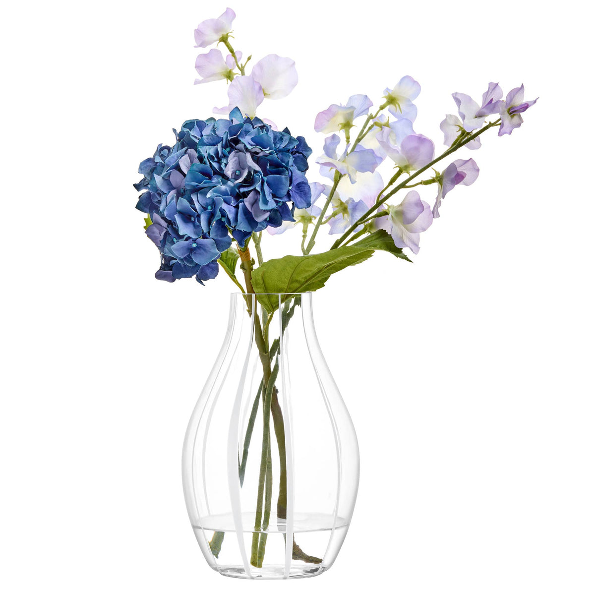 Vase en verre blanc Linea, DRH