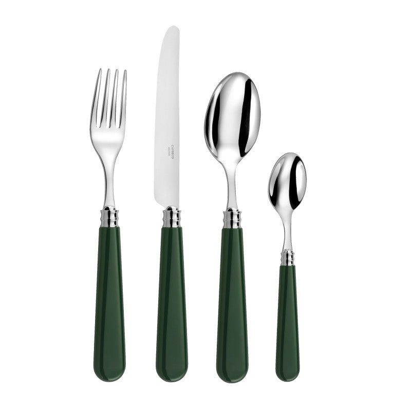 Coffret de 24 couverts (lame française), Altéa Vert Impérial n°29, CAPDECO