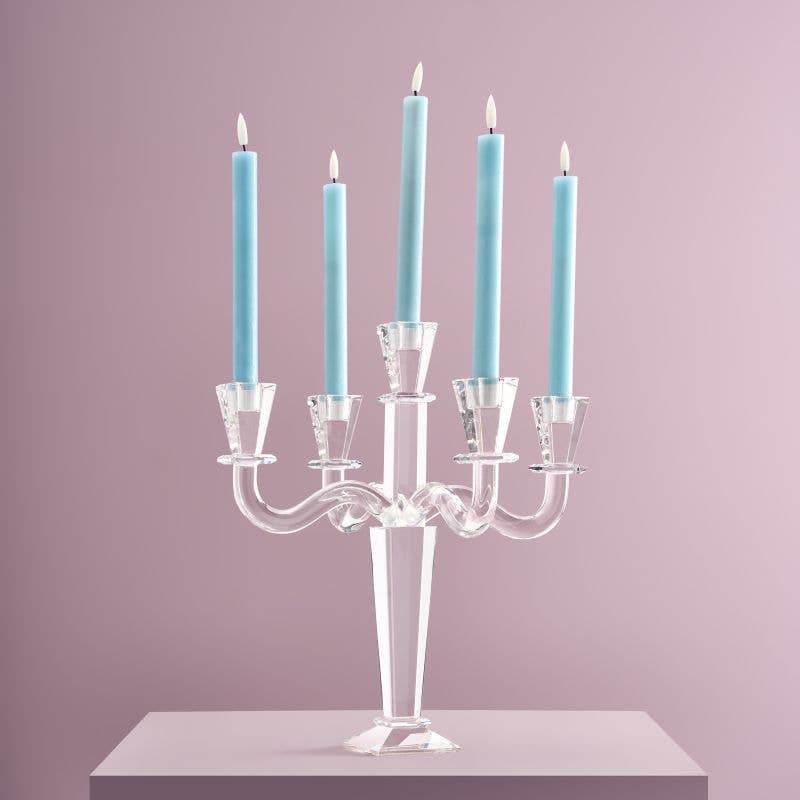 Chandelier en cristal à 5 branches, clair, verre, H.40 cm: Klar (12)