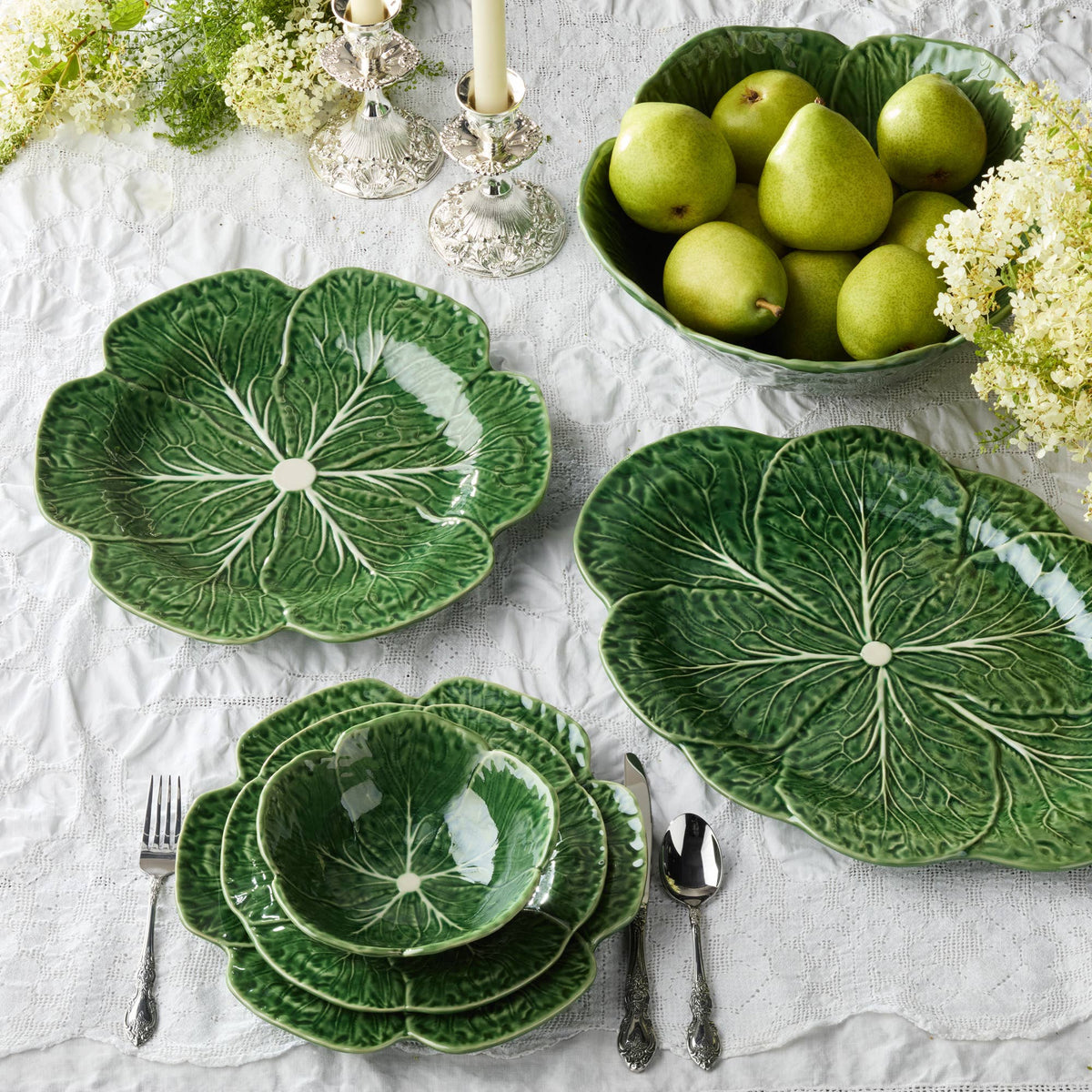 Plat rond en 3D en forme de chou Le Jardin, 33 cm