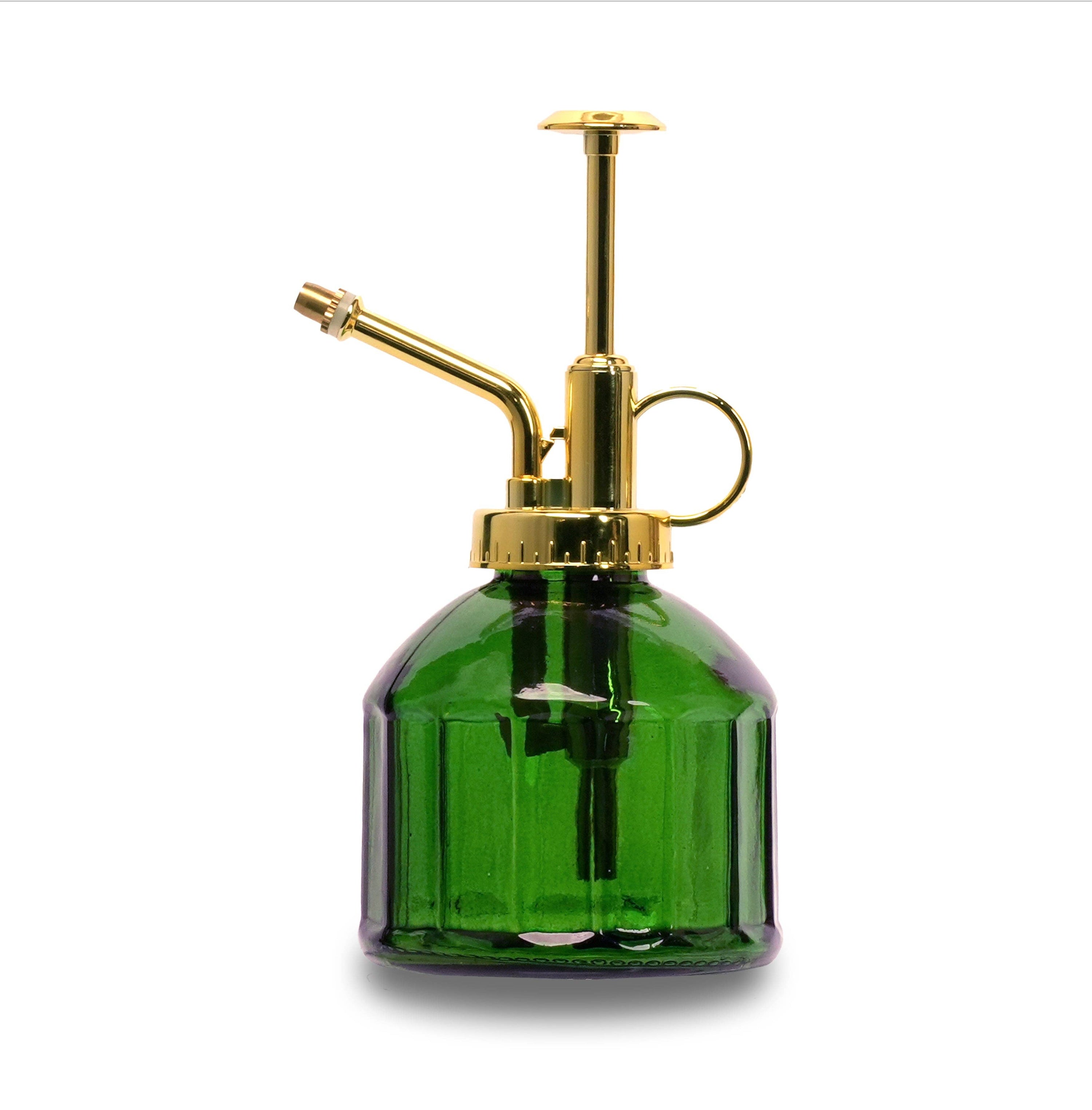 Vaporisateur de Plantes en Verre Vert 250 ml – Pulvérisateur de Plantes en Verre avec Pompe Dorée