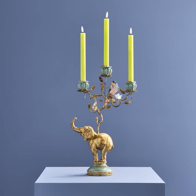 Chandelier éléphant or, poly/métal 28 x 11 x 46,5 cm: Multicolore (14)