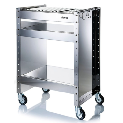 Barbecue portable en acier inoxydable TRENDY, compact et élégant, 44 x 29,5 x 12 cm