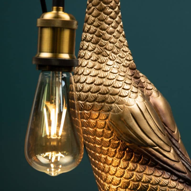 Lampe de table Canard Or 18 x 23 x 44 cm: Or (9)