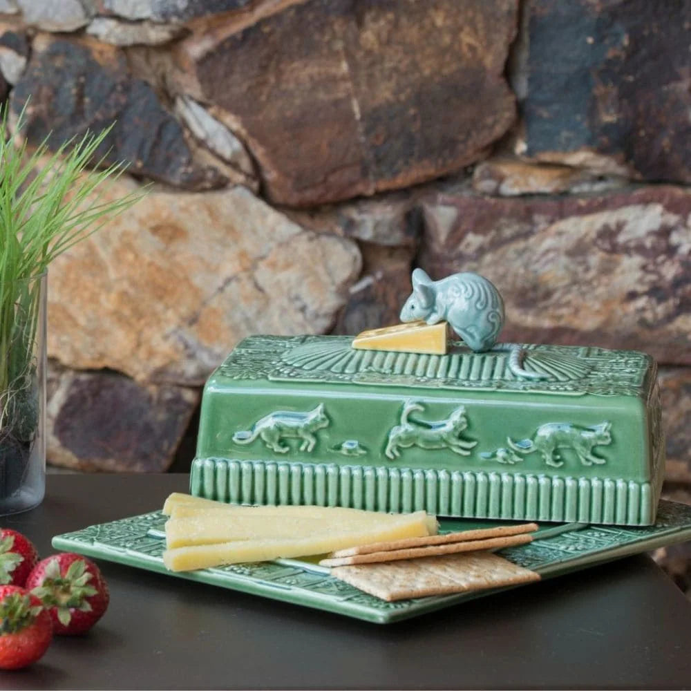 Plateau à fromage Souris avec couvercle, Fromagère, Bordallo Pinheiro