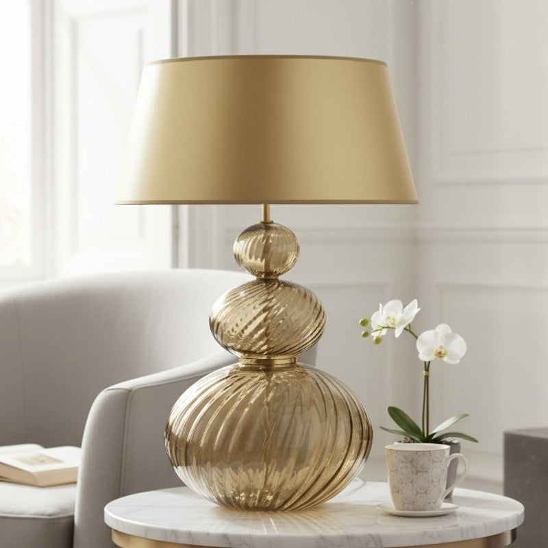Lampe 3 Boules Marron Fumé, Drimmer
