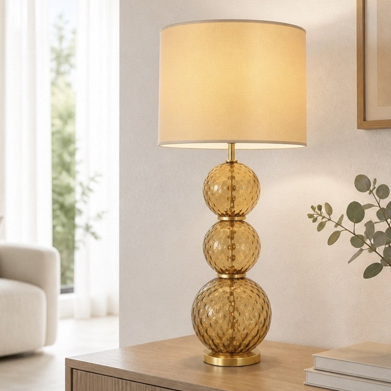 Lampe 3 Boules Marron Fumé, Drimmer