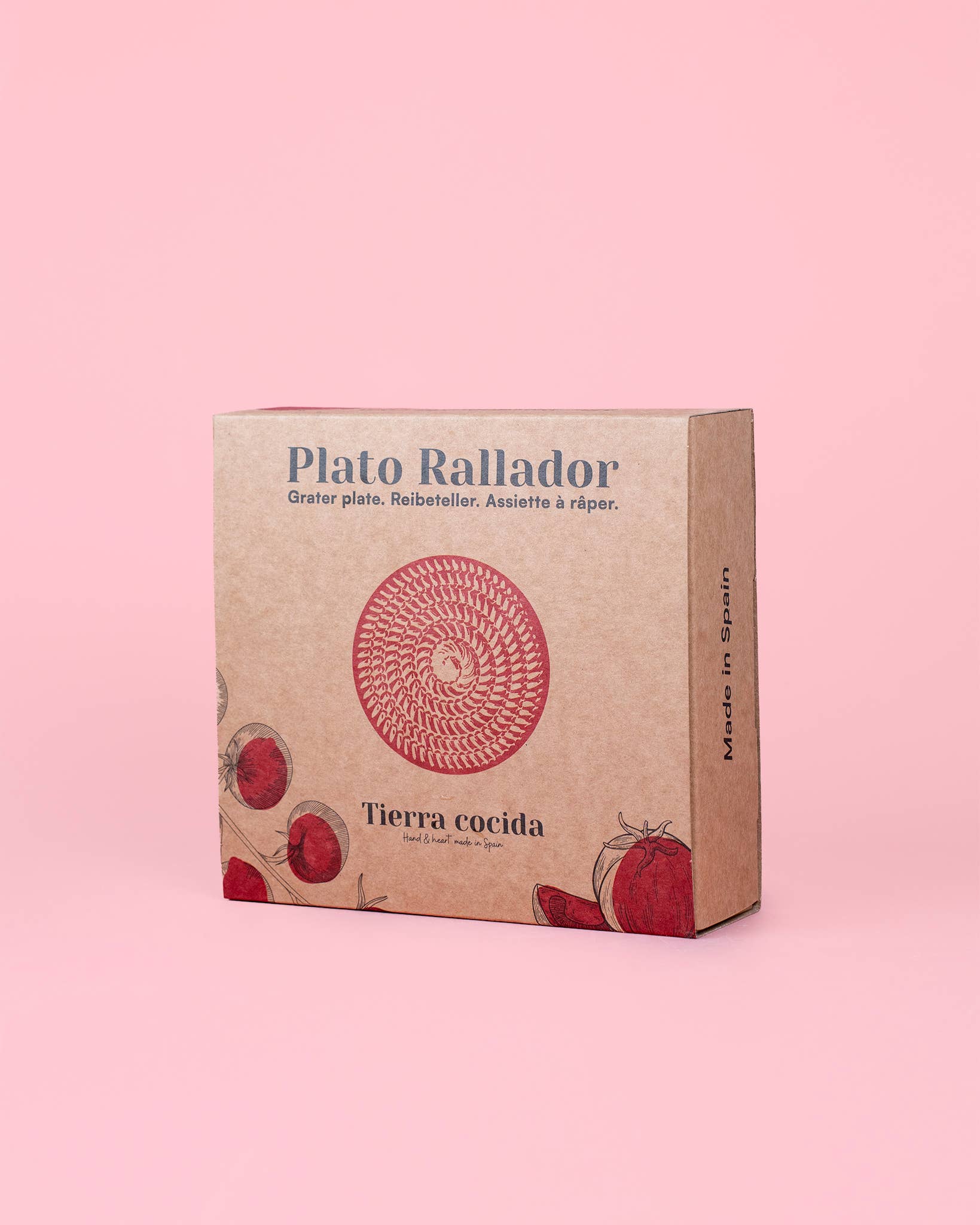 Assiette râpe-ail - Moyenne, céramique vintage - Esmeralda: CON PACKAGING