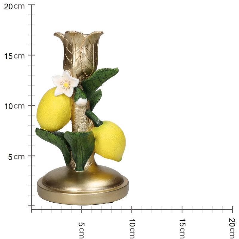 Bougeoir citron - 18 cm