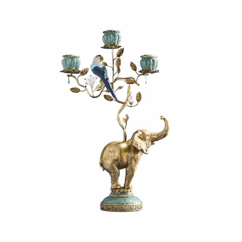 Chandelier éléphant or, poly/métal 28 x 11 x 46,5 cm: Multicolore (14)
