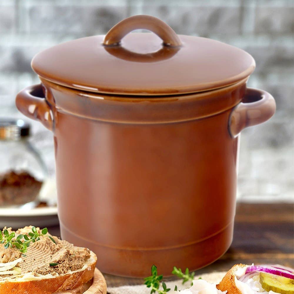 Pot de fermentation en céramique avec couvercle 1 l