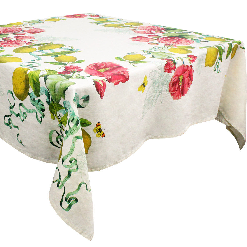 Nappe Citron de Menton Romance 115x115cm, Garnier Thiebaut