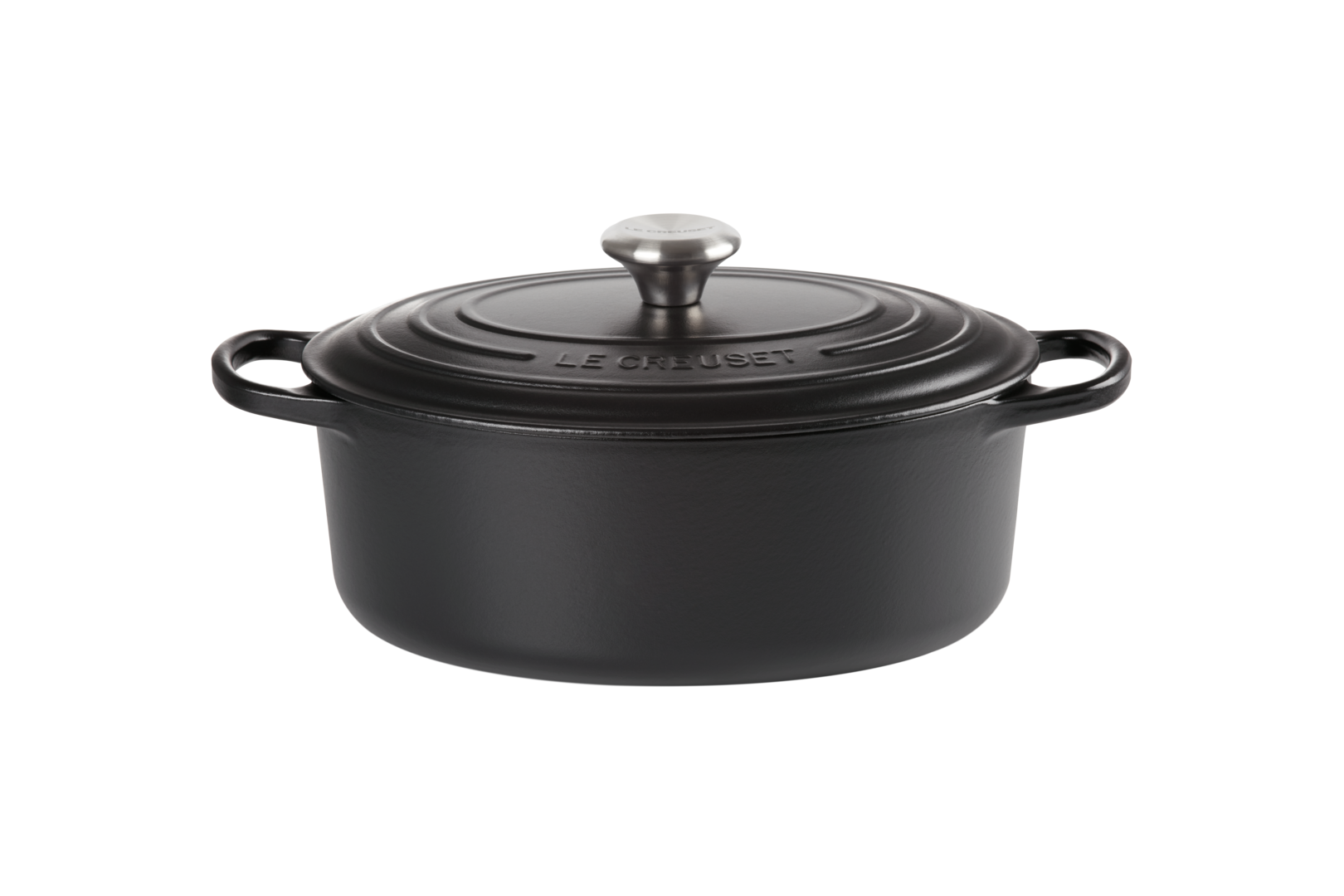 Cocotte ovale 33cm, Noir mat, Le Creuset