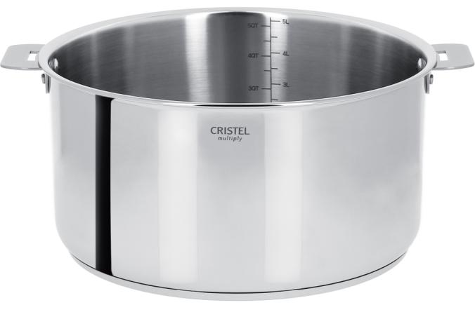 Casserole Inox 20cm, Mutine Amovible, CRISTEL