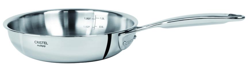 24cm stainless steel frying pan, Castel'Pro, Cristel 