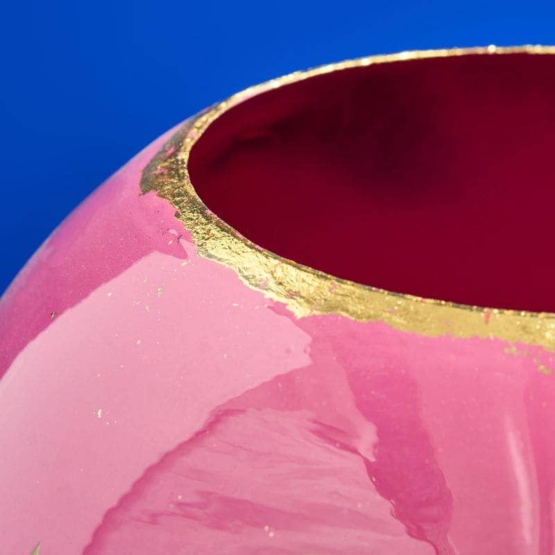 Vase Blomma, Métal Peint à la Main, 24 x 24 x 24 cm: Rosa (26)