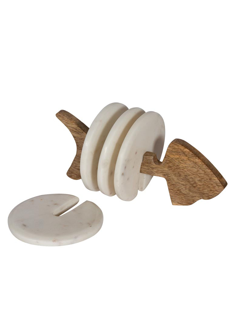 Sous-Verres Set de 4, Support Poisson, Chehoma
