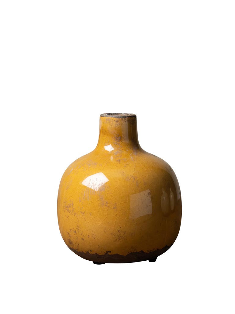 Vase Céramique Moutarde 15.5 cm, Chehoma