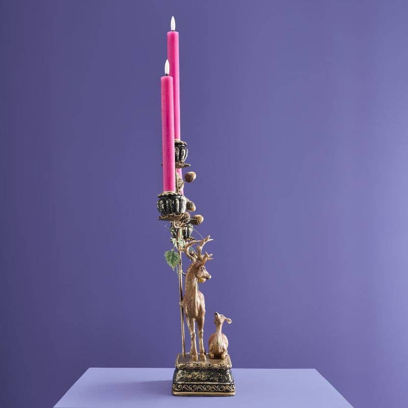 Chandelier cerf poly/métal, 37 x 12 x 46 cm: Multicolore (14)