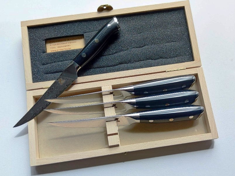 Coffret 4 Couteaux à Steak San Mai Pro, Arthurius