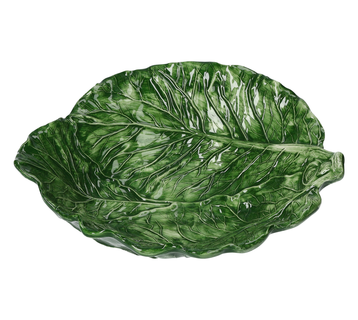 Présentoir feuille de chou vert 33x31x10 h cm