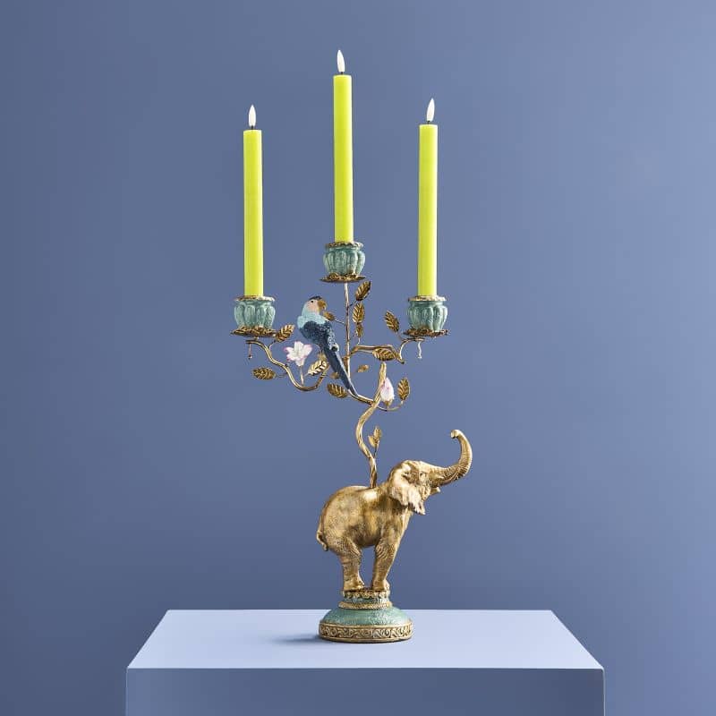 Chandelier éléphant or, poly/métal 28 x 11 x 46,5 cm: Multicolore (14)