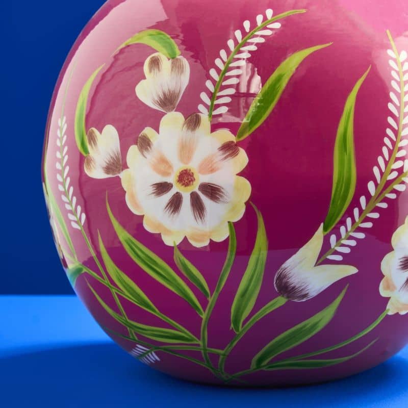 Vase Blomma, Métal Peint à la Main, 24 x 24 x 24 cm: Rosa (26)