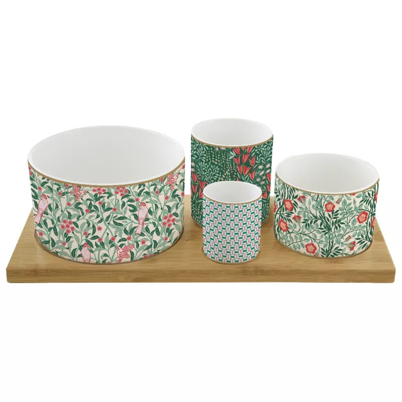 Set de 4 bols sur plateau, Floral Fantasy