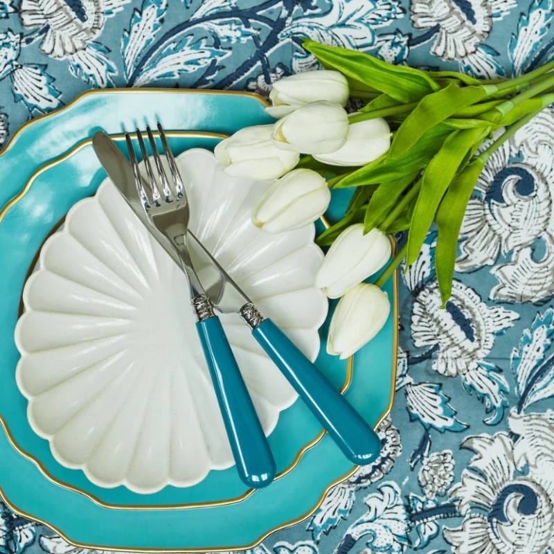 Fourchette de Table, Hélios Turquoise n°81, CAPDECO