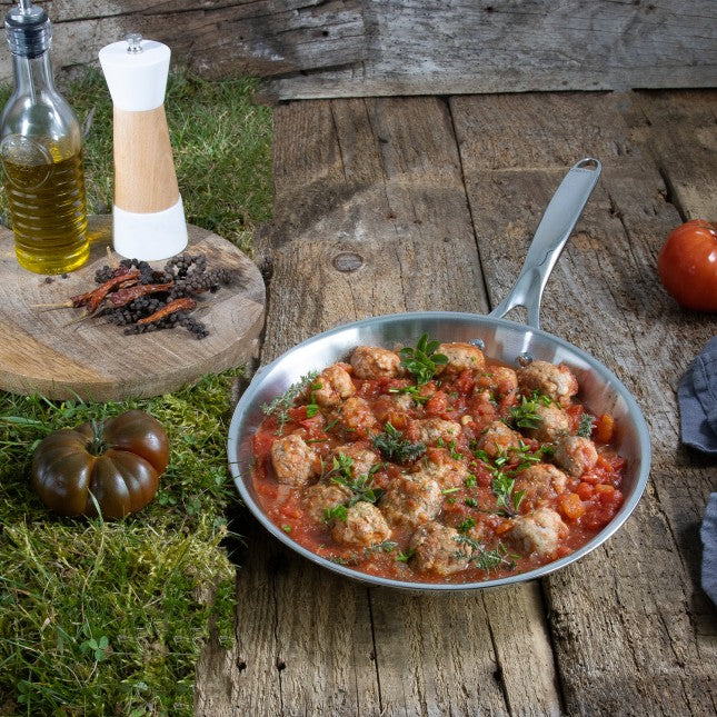 Poêle 32 cm Inox Castel Pro Fixe, Cristel