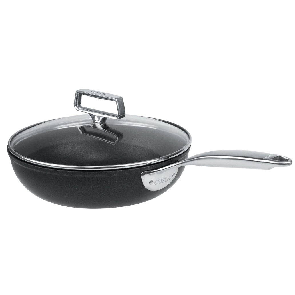 Sauteuse antiadhésive en aluminium + couvercle, Castel'Pro Ultralu, Cristel
