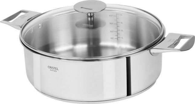 Sauteuse Inox 24cm, Casteline Amovible, Cristel