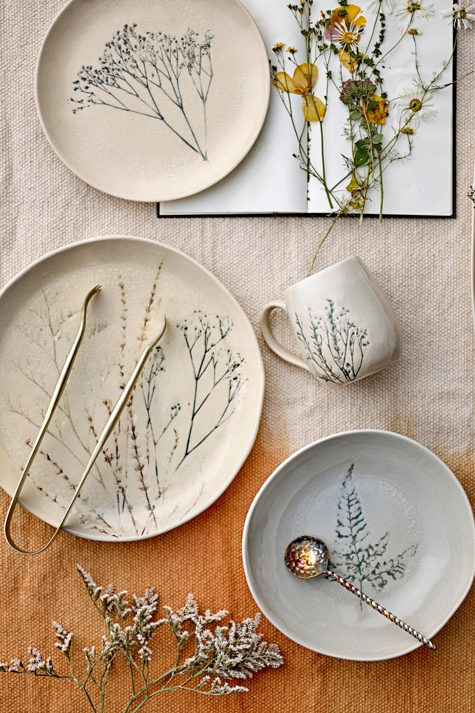 Assiette creuse 21cm Nature Grès, Bea, Bloomingville