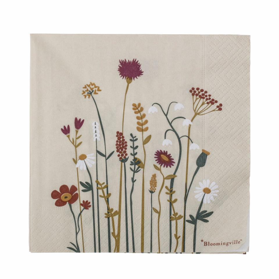 Serviettes en Papier Nature, Paige, Bloomingville