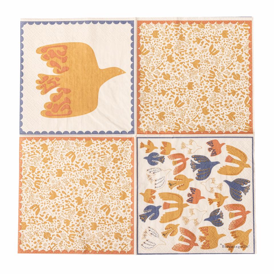 Serviettes en Papier Jaune, Anniversary, Bloomingville