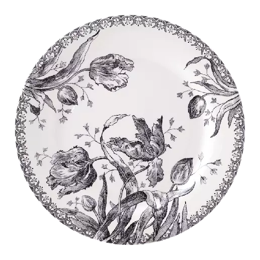 Assiette Plate Extra, Tulipes Noires, Gien