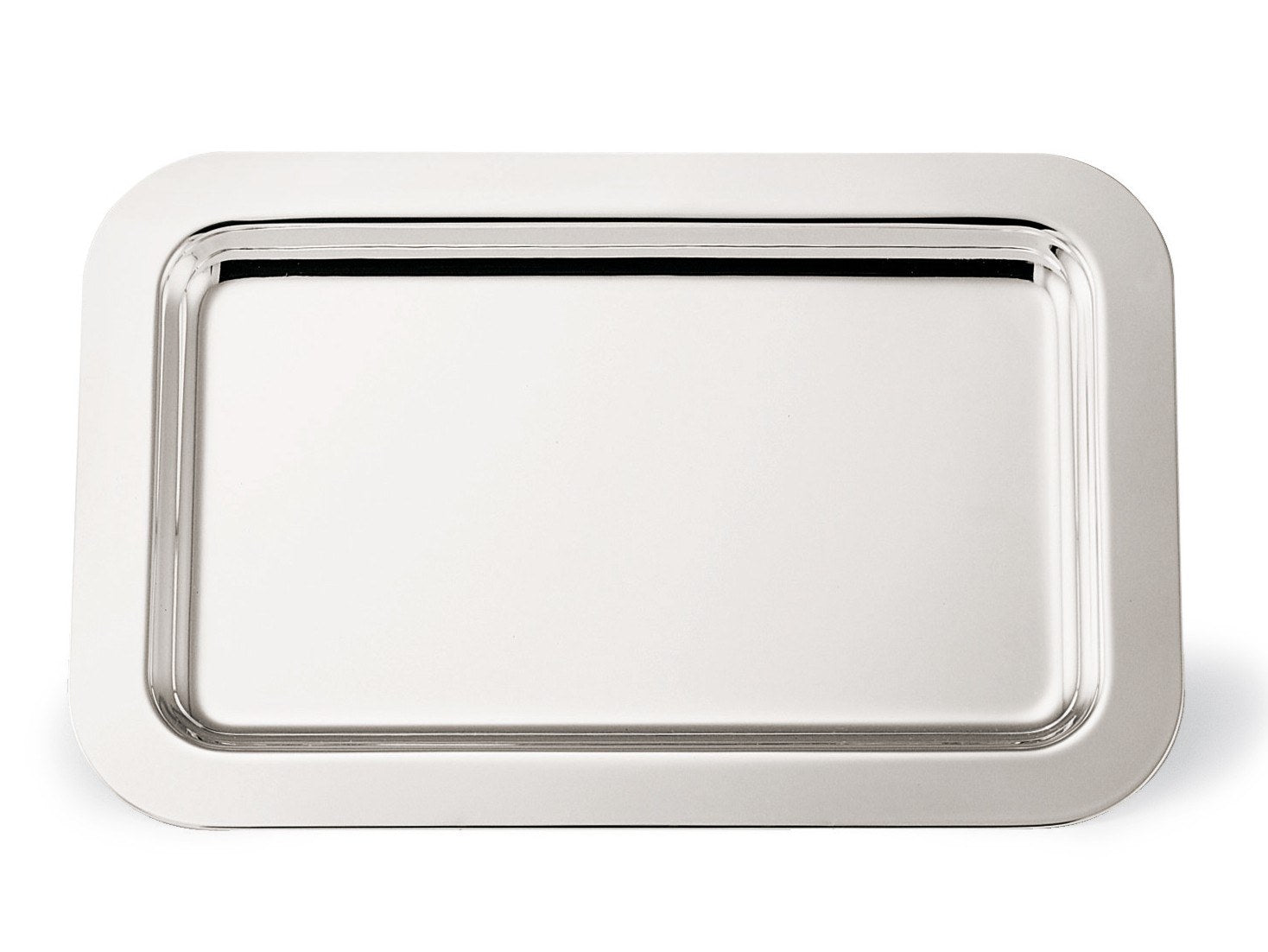 Plateau rectangulaire 33x25cm métal argenté, Cardinal, Greggio